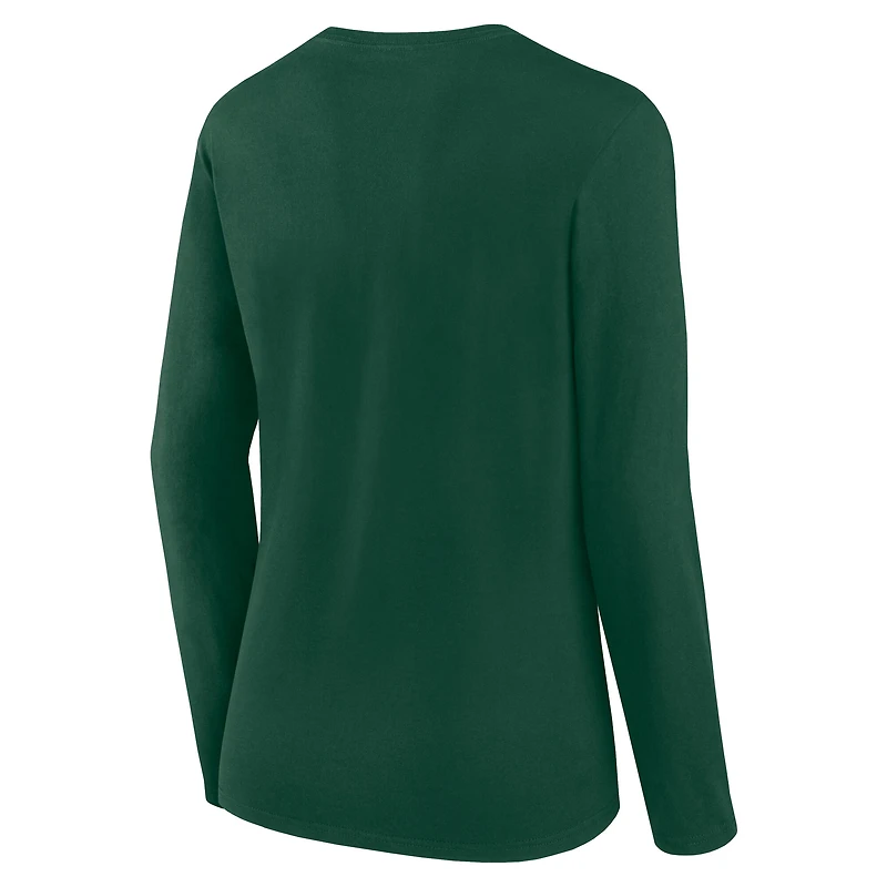 T-shirt à manches longues Grip pour femme, vert, des Packers de Green Bay