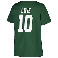 Jordan Love Green Bay Packers T-shirt à col en V pour femme, taille Plus, Fair Catch, nom et numéro