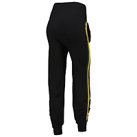 Pantalon de jogging KIYA TOMLIN noir à rayures Green Bay Packers pour femmes