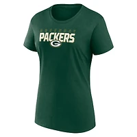T-shirt Lean vert athlétique avec logo pour femme des Packers de Green Bay