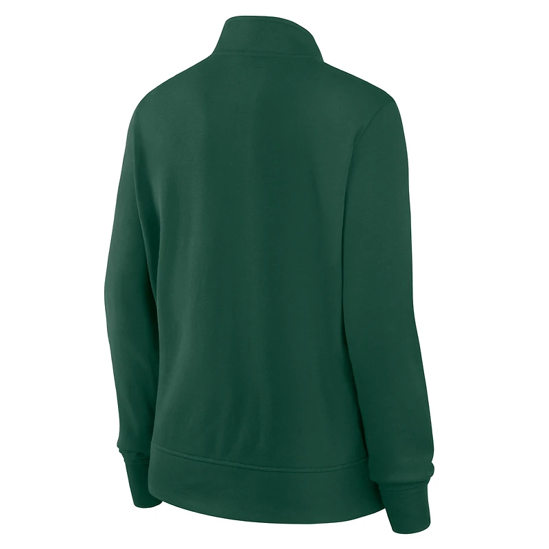 Women's Logo Athletic Green Bay Packers Velocity Quarter-Zip Jacket