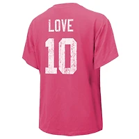 T-shirt Majestic Threads Jordan Love Pink pour femme avec nom et numéro des Packers de Green Bay