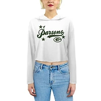 Sweat à capuche Majestic Threads Micah Parsons blanc Green Bay Packers paillettes pour femme