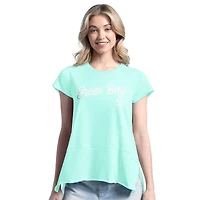 T-shirt pour femme Margaritaville Mint Green Bay Packers Gametime Is Paradise