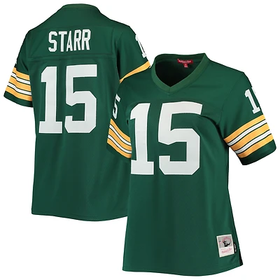 Maillot de joueur réplique Mitchell & Ness Bart Starr vert Green Bay Packers 1967 Legacy pour femme