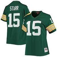Maillot de joueur réplique Mitchell & Ness Bart Starr vert Green Bay Packers 1967 Legacy pour femme
