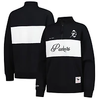 Veste zippée quart de tour Mitchell & Ness noire pour femme des Packers Green Bay