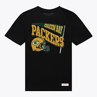 Women's Mitchell & Ness  Black Green Bay Packers Team Dynamic Boyfriend T-Shirt