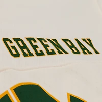 Maillot court Mitchell & Ness Reggie White Cream Green Bay Packers pour femme, modèle mode retraité
