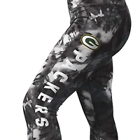 Legging MSX by Michael Strahan noir pour femmes Green Bay Packers Aubrey Tie-Dye