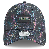 Casquette ajustable à queue de cheval NFL Crucial Catch 2025 des Packers de Green Bay de New Era pour femme, noire