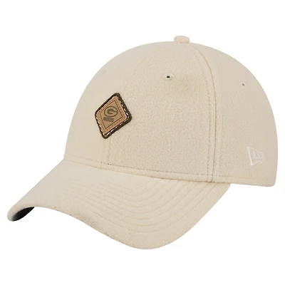 Women's New Era Cream Green Bay Packers Comfy 9FORTY Adjustable Hat