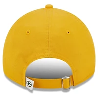 Casquette réglable New Era Gold Green Bay Packers Main Core Classic 2.0 9TWENTY pour femme