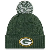 Bonnet en tricot à revers torsadé Cozy Cable Cuffed pour femme, vert Green Bay Packers New Era