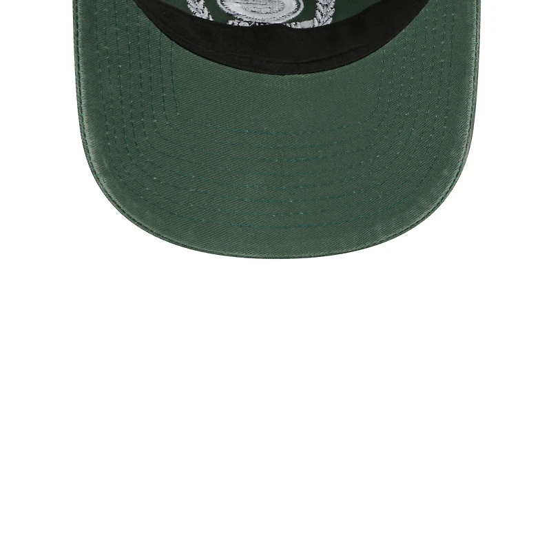 Casquette réglable New Era Green Bay Packers Leaves 9TWENTY pour femme