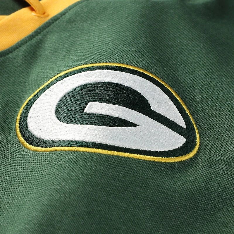 T-shirt à manches longues lacets rétro pour femme New Era Green Bay Packers grande taille