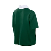 Women's New Era Green Bay Packers Throwback Boxy Cropped Polo