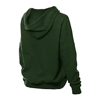 Sweat à capuche boxy rétro vert New Era pour femme des Packers de Green Bay