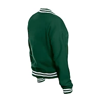 Women's New Era  Green Bay Packers Throwback Fleece Full-Snap Jacket