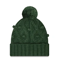 Women's New Era Green Green Bay Packers Toasty Cuffed Knit Hat with Pom