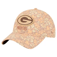 Women's New Era  Tan Green Bay Packers Floral 9TWENTY Adjustable Hat