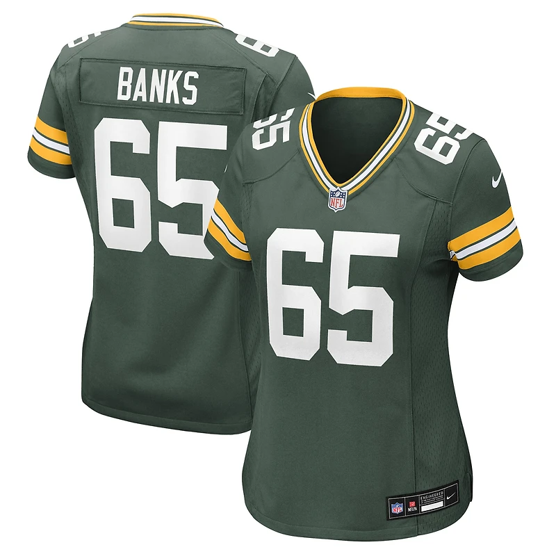 Maillot Nike Aaron Banks Green Bay Packers Team Game pour femme