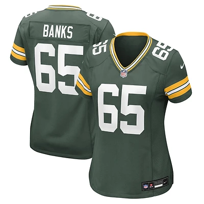 Maillot Nike Aaron Banks Green Bay Packers Team Game pour femme