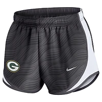 Short Nike Tempo Dri-FIT anthracite pour femme des Packers de Green Bay