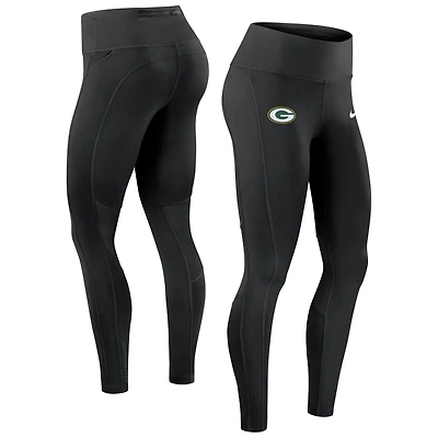 Women's Nike Black Green Bay Packers Primetime Epic Fast Dri-FIT Leggings