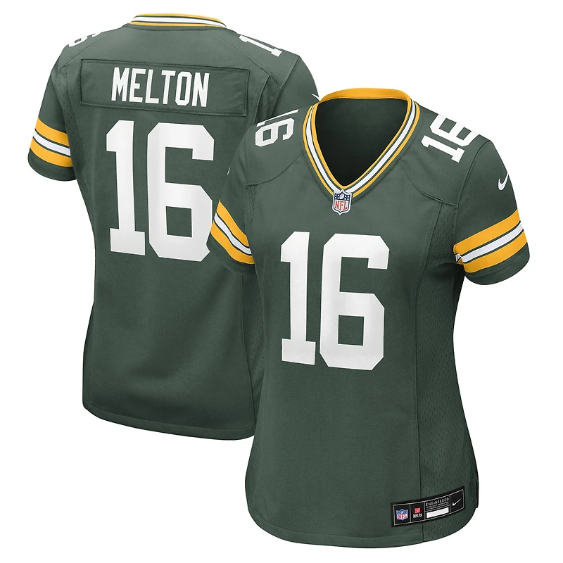 Maillot de match Nike Bo Melton Green des Bay Packers pour femme