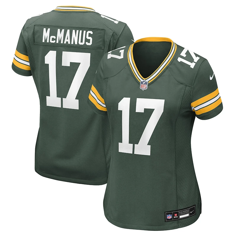 Maillot Nike Brandon McManus vert pour femme des Green Bay Packers
