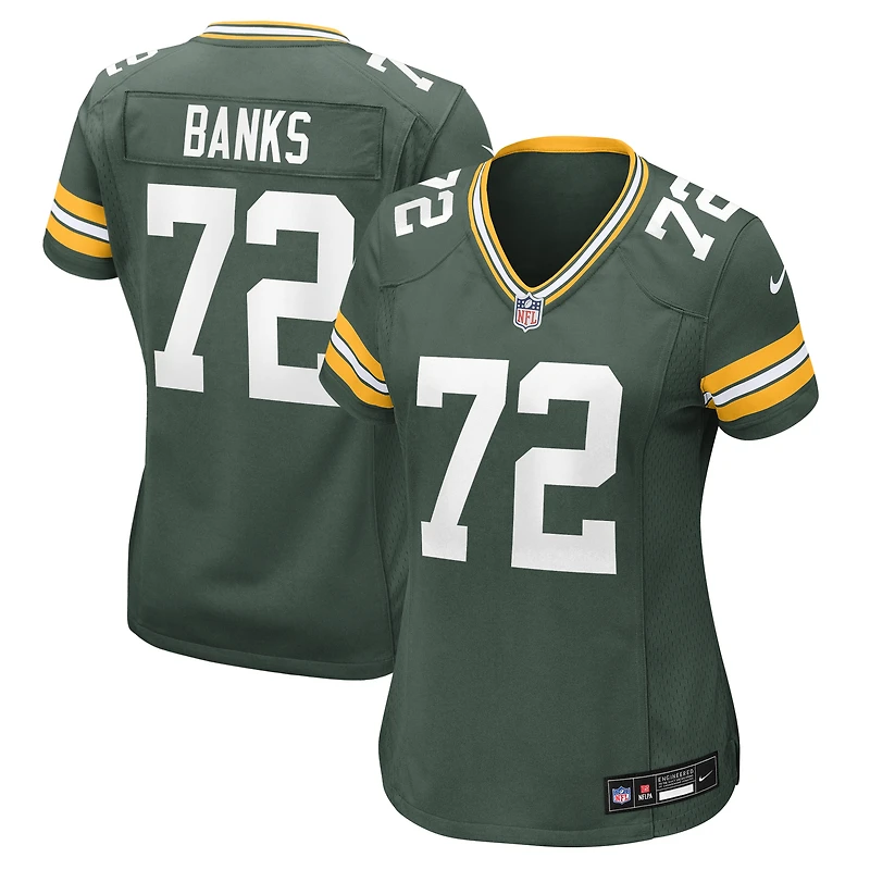 Women's Nike Brant Banks  Green Bay Packers Team Game Jersey