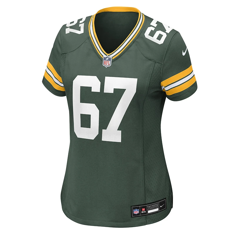 Maillot Nike Donovan Jennings vert pour femme, équipe des Green Bay Packers