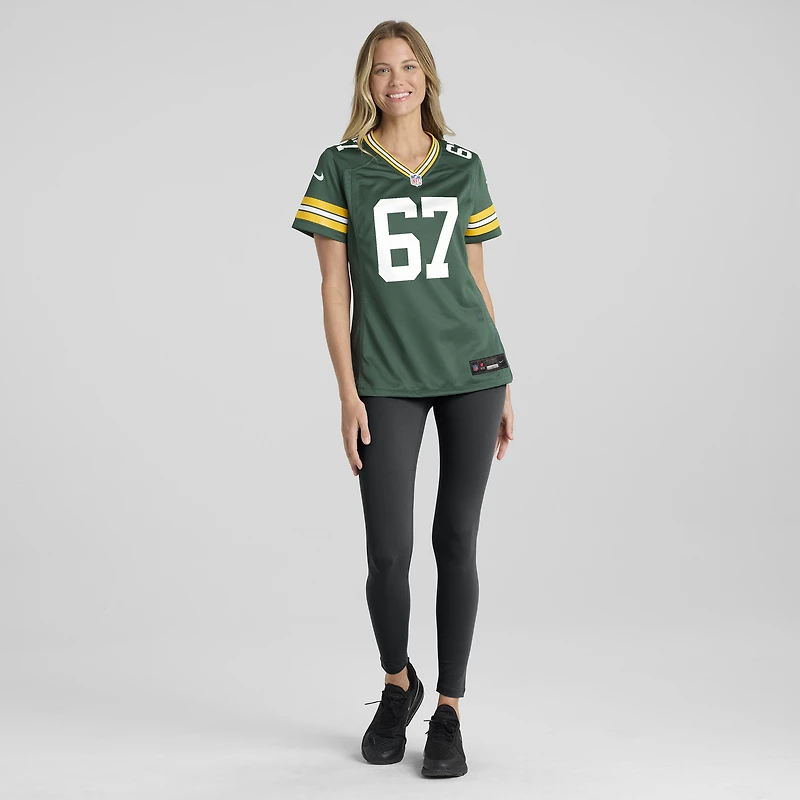 Maillot Nike Donovan Jennings vert pour femme, équipe des Green Bay Packers