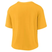 Women's Nike Gold/Green Green Bay Packers High Hip Fashion T-Shirt