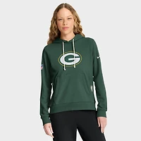 Women's Nike Green Bay Packers 2025 Sideline Standard Issue Initial Home Dri-FIT Hoodie