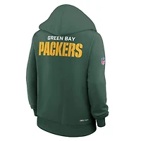 Women's Nike Green Bay Packers 2025 Sideline Standard Issue Initial Home Dri-FIT Hoodie