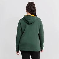 Sweat à capuche et zip intégral raglan asymétrique Nike Green Bay Packers pour femme, vert