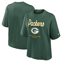 Women's Nike Green Bay Packers Essential Script Relaxed Boxy T-Shirt