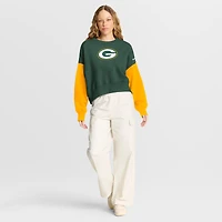 Sweat-shirt oversize à blocs de couleurs Nike Green Bay Packers pour femme