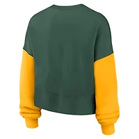 Sweat-shirt oversize à blocs de couleurs Nike Green Bay Packers pour femme