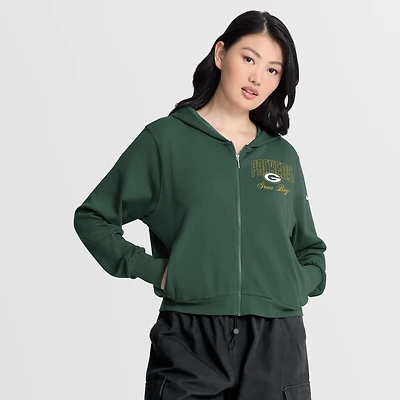 Sweat à capuche zippé Nike Green Bay Packers Primetime pour femme
