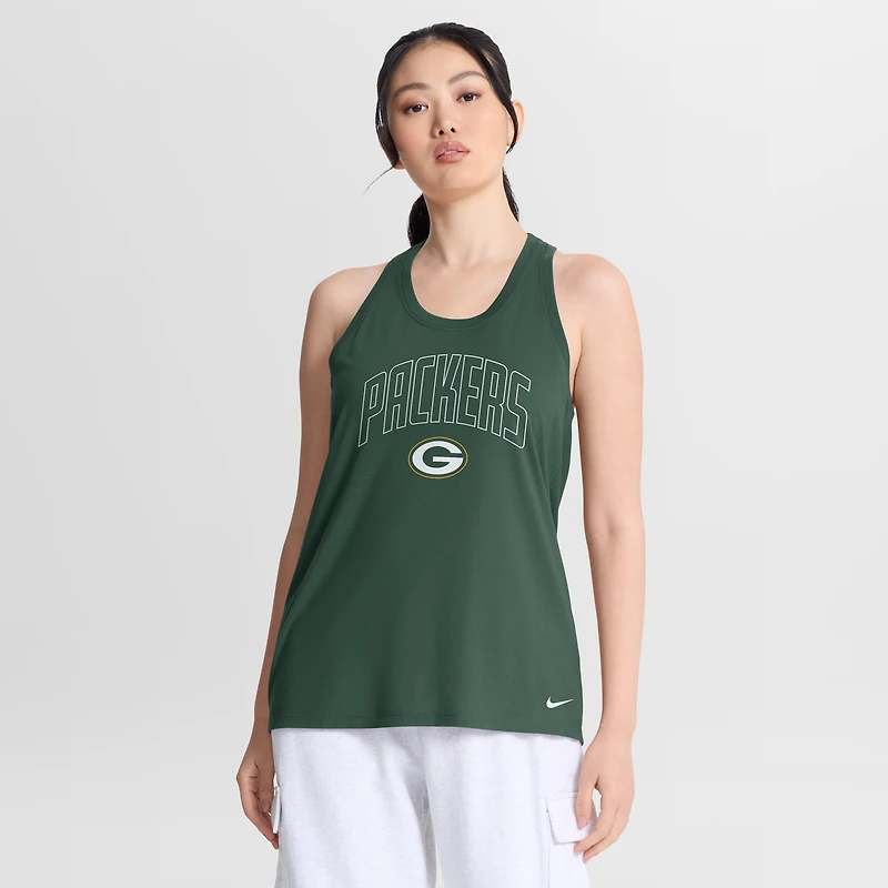 Women's Nike Green Bay Packers Primetime Tri-Blend Dri-FIT Tank Top