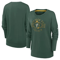 Women's Nike Green Bay Packers Rewind Playback Icon Performance Pullover Sweatshirt