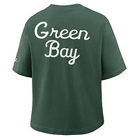 T-shirt Nike vert pour femme avec poche Rewind des Green Bay Packers