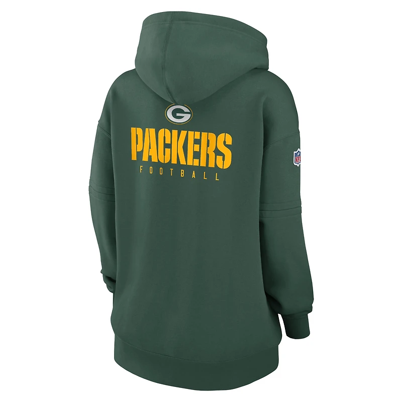 Nike Green Bay Packers Sideline Club Fleece Sweat à capuche pour femme Vert