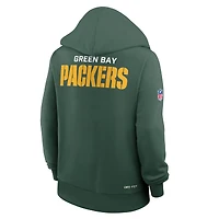 Sweat à capuche Nike Dri-FIT pour femme, vert, avec initiales standard, des Packers de Green Bay