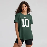 T-shirt avec nom et numéro du joueur Nike Jordan Love Green Bay Packers pour femme