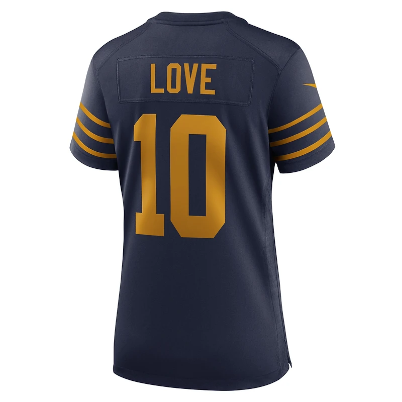 Maillot Nike Jordan Love Navy pour femme des Packers de Green Bay, édition 1923, classique