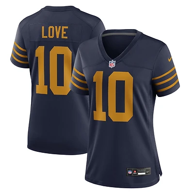 Maillot Nike Jordan Love Navy pour femme des Packers de Green Bay, édition 1923, classique